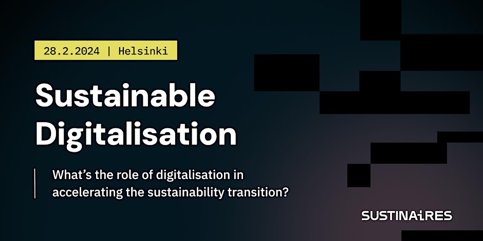 Cover image of Sustainable Digitalisation event